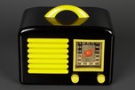 KLIX Radio in Jet Black Bakelite + Bright Yellow Trim
